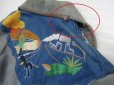 画像10: 70's ハンドクラフト メキシコ製 デニム×スエードレザージャケット 44 刺繍/ビンテージ 