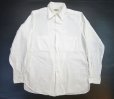画像1: 60's USA製 ARROW アロー マチ付き コットン長袖シャツ 14 1/2 M 白 ホワイト/ビンテージ オールド (1)