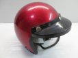 画像5: 70's NORCON USA製 ジェットヘルメット L 赤 レッド/ビンテージ バイザー付き 