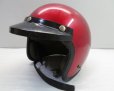 画像1: 70's NORCON USA製 ジェットヘルメット L 赤 レッド/ビンテージ バイザー付き  (1)