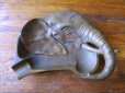 画像1: 象モチーフ エレファント 真鍮 アッシュトレイ 灰皿/ビンテージ アンティーク ブラス 飾り (1)