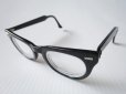 画像2: 50's〜60's Shuron シュロン ウェリントン セルフレーム 46-22 ブラック 黒/ビンテージ 眼鏡 黒縁 アイウェア セーフティ USA製