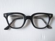 画像1: 50's〜60's FENDALL ウェリントン フレーム ブラック 黒/ビンテージ 眼鏡 黒縁 アイウェア セーフティ (1)