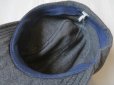 画像6: ◆ 40's〜50's UNKNOWN ブラックシャンブレー ワークキャップ 56cm 黒シャン ゴマ塩/ビンテージ オールド アメリカ古着 帽子