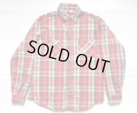 ◆ 70's USA製 BIG MAC ヘビーネルシャツ M 赤チェック/ビンテージ オールド アメリカ古着 レトロ ビッグマック 単色タグ