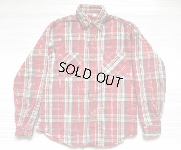 画像1: ◆ 70's USA製 BIG MAC ヘビーネルシャツ M 赤チェック/ビンテージ オールド アメリカ古着 レトロ ビッグマック 単色タグ