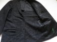 画像4: ◆ 50's〜60's USA製 カスリ柄 ウール テーラードジャケット M 黒 ブラック/ビンテージ アメリカ古着 レトロ ブレザー ロカビリー