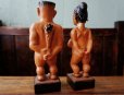 画像3: ◆ 50's〜60's 日本製 アダムとイヴ セット セラミックドール オブジェ 飾り 人形/ビンテージ アンティーク アート インテリア エデンの園