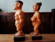 画像2: ◆ 50's〜60's 日本製 アダムとイヴ セット セラミックドール オブジェ 飾り 人形/ビンテージ アンティーク アート インテリア エデンの園
