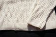 画像4: ◆ 80's USA製 mademoiselle ケーブル編み コットンニット セーター レディースXL 白 ホワイト 無地/ビンテージ レトロ アメリカ古着