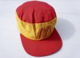 画像5: ◆ 80's USA製 マクドナルド プリント入り コットンキャップ フリーサイズ 赤×黄色 ツートン/ビンテージ オールド アメリカ古着 帽子