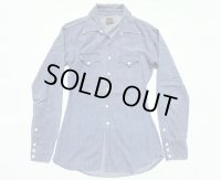 ◆ リサイズ 70's ROEBUCKS ローバックス 長袖ウエスタン デニムシャツ S/ビンテージ オールド アメリカ古着 レトロ