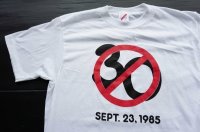 ◆ 80's USA製 JERZEES 30禁 プリントTシャツ L 白 ホワイト/ビンテージ オールド アメリカ古着 レトロ ユニーク
