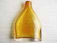 画像1: ◆ アメリカ雑貨 泡ガラス フラワーベース 花瓶 13.8×9.3cm インテリア/ビンテージ アンティーク オブジェ レトロ アンバー 琥珀 (1)