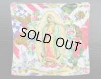 ◆ グアダルーペの聖母 バンダナ 49×52cm/ビンテージ オールド レトロ ファブリック 生地 タペストリー キリスト カトリック