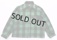 ◆ 50's USA製 Woolrich ウールリッチ ウールシャツジャケット 16 ML 緑黒チェック/ビンテージ オールド アメリカ古着 レトロ バッファロー