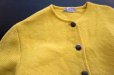 画像3: ◆ オーストリア製 OBERMEYER ウールニット カーディガン レディース(メンズS程度)黄色/ビンテージ オールド 古着 レトロ セーター