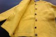 画像8: ◆ オーストリア製 OBERMEYER ウールニット カーディガン レディース(メンズS程度)黄色/ビンテージ オールド 古着 レトロ セーター