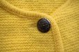 画像7: ◆ オーストリア製 OBERMEYER ウールニット カーディガン レディース(メンズS程度)黄色/ビンテージ オールド 古着 レトロ セーター