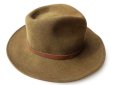 画像4: ◆ USA製 LITE FELT ウール 中折れハット 帽子 LARGE 59cm 茶系 ブラウン/ビンテージ オールド アメリカ古着 レトロ ウエスタン