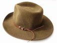 画像2: ◆ USA製 LITE FELT ウール 中折れハット 帽子 LARGE 59cm 茶系 ブラウン/ビンテージ オールド アメリカ古着 レトロ ウエスタン