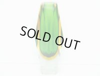 ◆ ヨーロッパ雑貨 イタリア MURANO ムラーノガラス フラワーベース 花瓶 緑/ビンテージ アンティーク インテリア ベネチアン 一輪挿し
