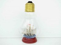 ◆ ヨーロッパ雑貨 電球 ボトルシップ 船 オブジェ/ビンテージ アンティーク インテリア ブロカント マリン