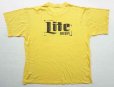 画像6: ◆ 80's Lite BEER ビール プリントTシャツ XL表記 黄色/ビンテージ オールド アメリカ古着 レトロ アメカジ ミラー バドワイザー