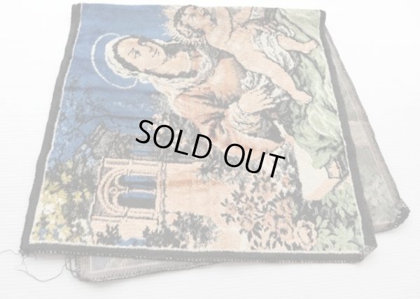 画像4: ◆ アメリカ雑貨 キリスト マリア ベロア マット ラグ キリム 絨毯 タペストリー 50×96cm/ビンテージ オールド レトロ アンティーク
