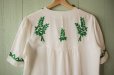 画像6: ◆ エクアドル製 ハンドメイド 刺繍 コットン ワンピース 12 白×緑/ビンテージ オールド レトロ アメリカ古着 レディース メキシカン