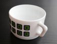 画像2: ◆ ヨーロッパ雑貨 フランス製 arcopal スタッキングマグ 白緑/ビンテージ アンティーク レトロ コーヒーカップ アート モダン 食器