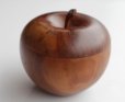 画像2: ◆ ヨーロッパ雑貨 アップル 林檎モチーフ ウッドボックス 木製 小物入れ 11.7cm/ビンテージ アンティーク レトロ インテリア オブジェ