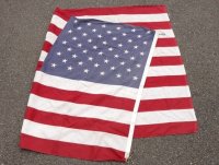 ◆ アメリカ国旗 ナイロン 刺繍 ビッグサイズ 星条旗 252cm×146cm/ビンテージ オールド レトロ インテリア 雑貨