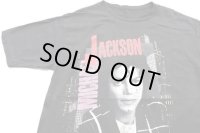 ◆ 80's マイケルジャクソン ツアーTシャツ L 黒 ブラック/ビンテージ オールド アメリカ古着 レトロ バンド USA製 オリジナル