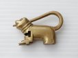 画像1: ◆ ヨーロッパ雑貨 犬 真鍮 南京錠 ブラス パドロック 5.3cm/ビンテージ アンティーク レトロ ブロカント 小物 インテリア オブジェ (1)