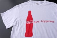 ◆ デッドストック Coca-Cola コカコーラ ボトル プリントTシャツ L 白/オールド アメリカ古着 レトロ オールコットン 1