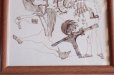 画像4: ◆ ヨーロッパ仕入れ ハンドペイント 絵画 手描き アート 32.0×23.5cm/ビンテージ アンティーク レトロ インテリア フランス スケッチ