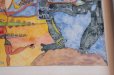 画像3: ◆ ヨーロッパ仕入れ スカル ハンドペイント 絵画 手描き アート 28.0×33.0cm/ビンテージ アンティーク インテリア シュール 水彩 抽象画