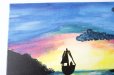 画像2: ◆ アメリカ雑貨 海と船 ハンドペイント アート 手描き 絵画 40×51cm/インテリア 壁掛けオブジェ 原画 風景画 アクリル×キャンバス