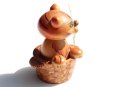 画像4: ◆ ヨーロッパ雑貨 猫 ボブルヘッド ウッドオブジェ 首振り人形 8.5cm/ビンテージ アンティーク レトロ インテリア 彫刻 木製 玩具