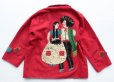 画像1: ◆ キッズ メキシコ製 刺繍&ワッペン ウール メキシカンジャケット 赤/ビンテージ オールド レトロ アメリカ古着 子供服 民族 (1)