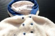 画像3: ◆ キッズ チェーン刺繍 フード付き フリースパーカー ジャケット コート 白青/ビンテージ オールド レトロ アメリカ古着 子供服