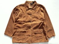 ◆ Jane Ashley 太畝コーデュロイシャツジャケット メンズLサイズ相当 茶色 無地/アメリカ古着 レトロ レディース カバーオール