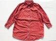 画像1: ◆ UNKNOWN 太畝コーデュロイシャツ メンズMサイズ相当 ピンク 無地/ビンテージ オールド レトロ アメリカ古着 レディース (1)