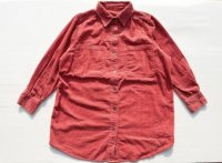 ◆ UNKNOWN 太畝コーデュロイシャツ メンズMサイズ相当 ピンク 無地/ビンテージ オールド レトロ アメリカ古着 レディース