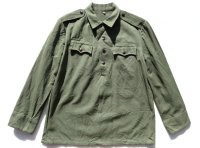 ◆ ブルガリア軍 プルオーバーシャツジャケット Mサイズ相当 緑/ビンテージ オールド レトロ 古着 ユーロミリタリー ヨーロッパ