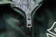 画像3: ◆ USA製 刺繍入り ウールジャケット ハーフコート 42 メンズLサイズ 緑/ビンテージ オールド アメリカ古着 レトロ スタジャン 消防