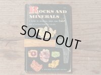 ◆ アメリカ雑貨 50s ROCKS&MINERALS 鉱石 ミニブック 15.4cm×10.3cm/ビンテージ 洋書 古本 インテリア 鉱物 図版 専門書