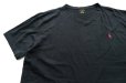 画像1: ◆ Polo Ralph Lauren ポロラルフローレン ワンポイントロゴ刺繍 VネックTシャツ Lサイズ 黒/古着 POLO (1)