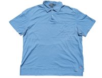 ◆ POLO Ralph Lauren ポロラルフローレン ピマコットン ポケット 半袖ポロシャツ XL 青/ビンテージ古着